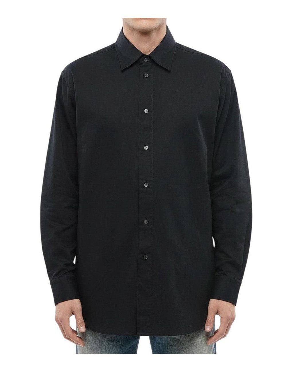 DIESEL Black Relaxed Solid Shirt for men
