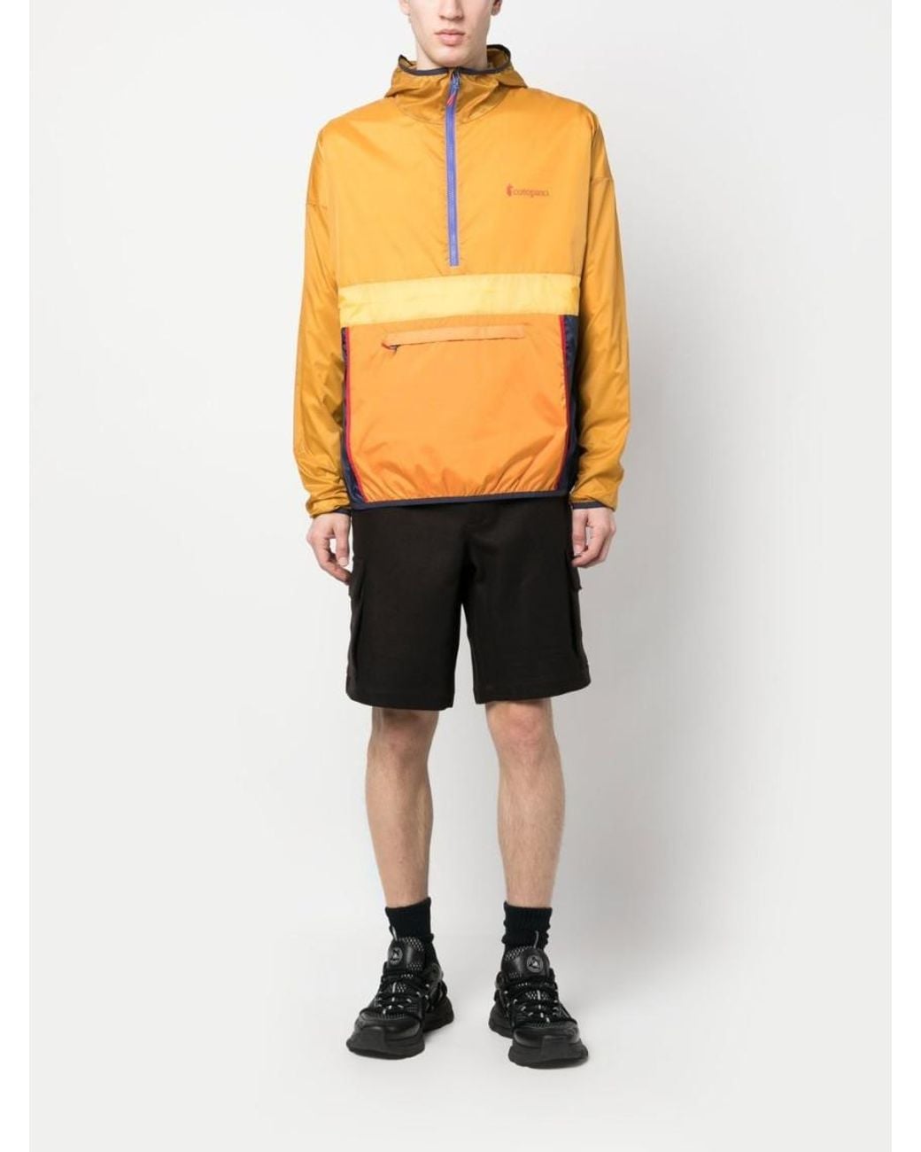 COTOPAXI Orange Half-Zip Windbreaker Jacket for men