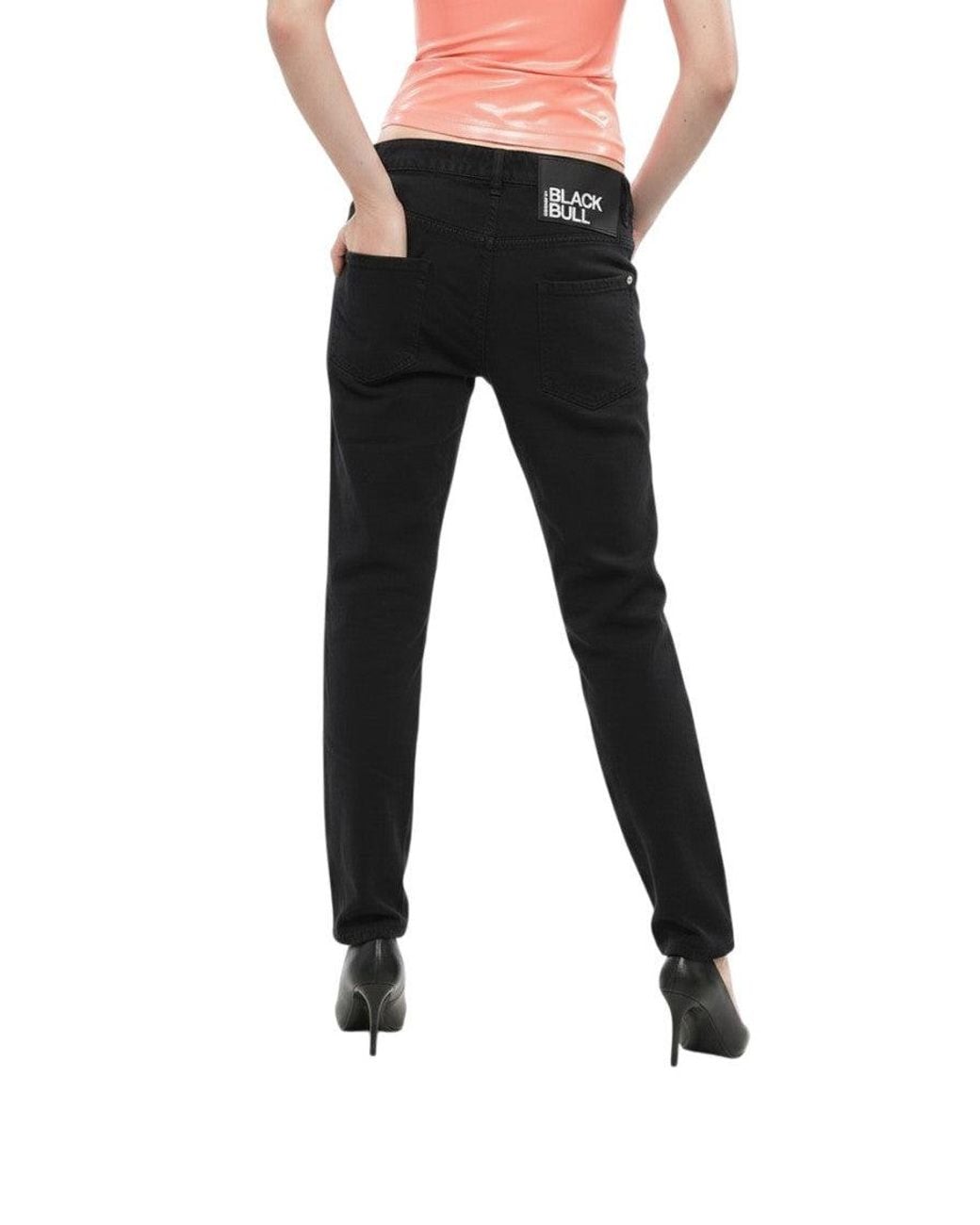 DSquared² Black Straight Mid Rise Jeans