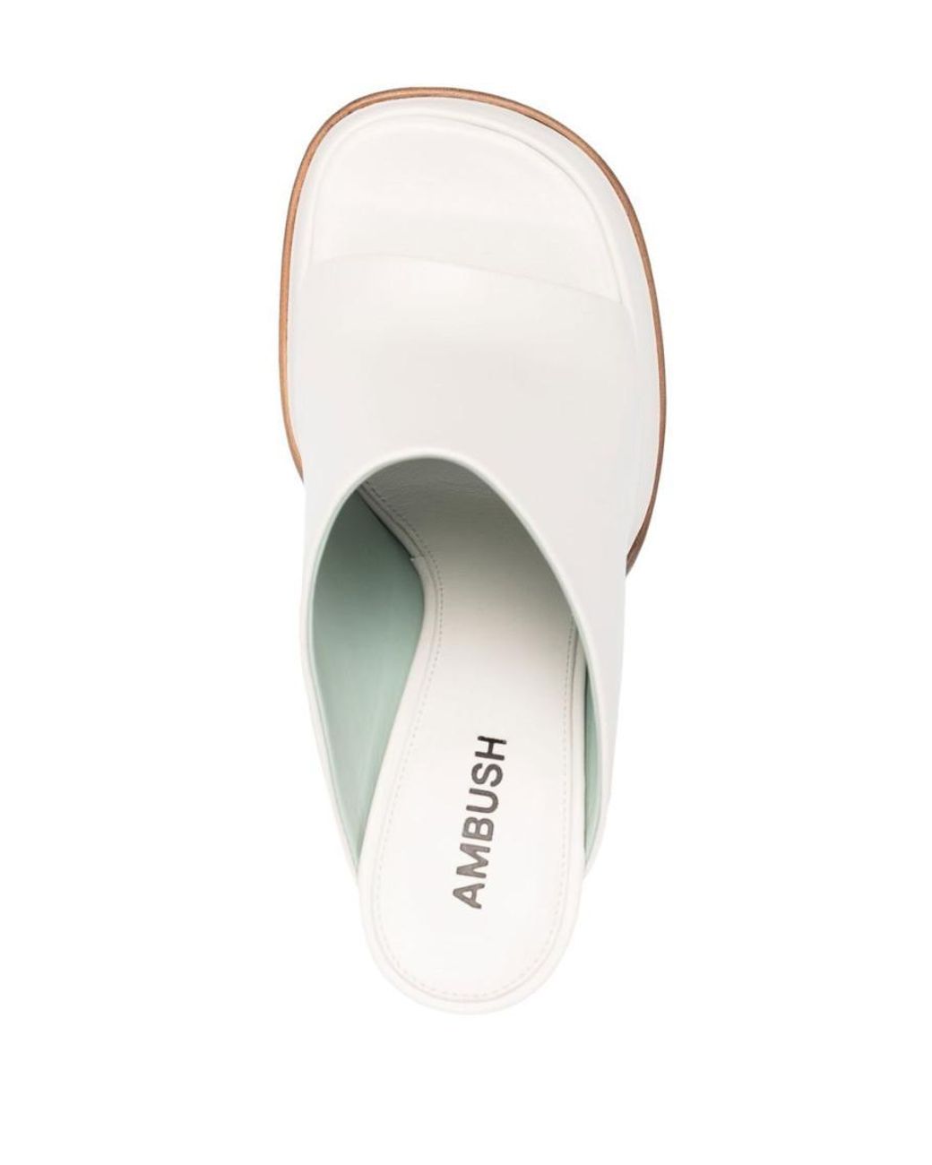Ambush White Leather Heels