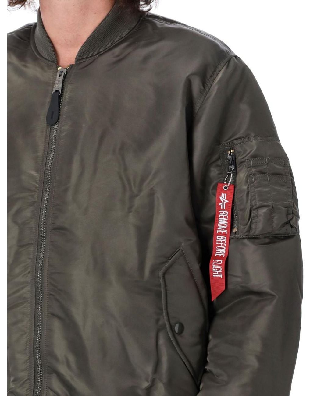 Alpha Industries Gray Reversible Bomber Jacket for men