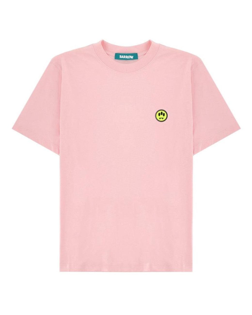 Barrow Pink Logo Crew Neck T-Shirt for men