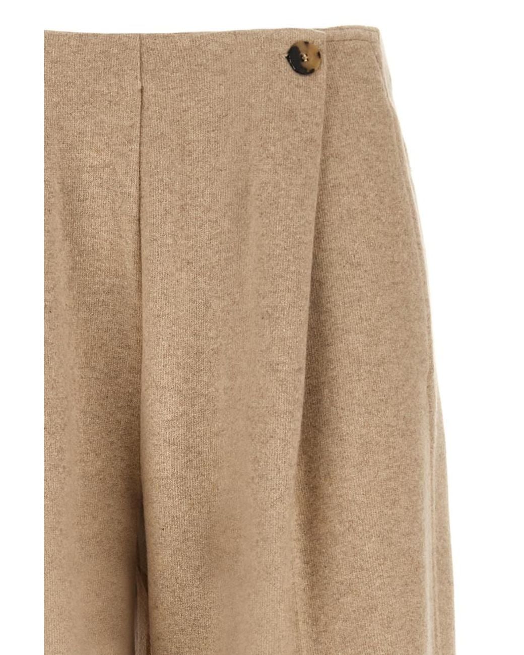 Max Mara Natural Loose Flat Front Pants