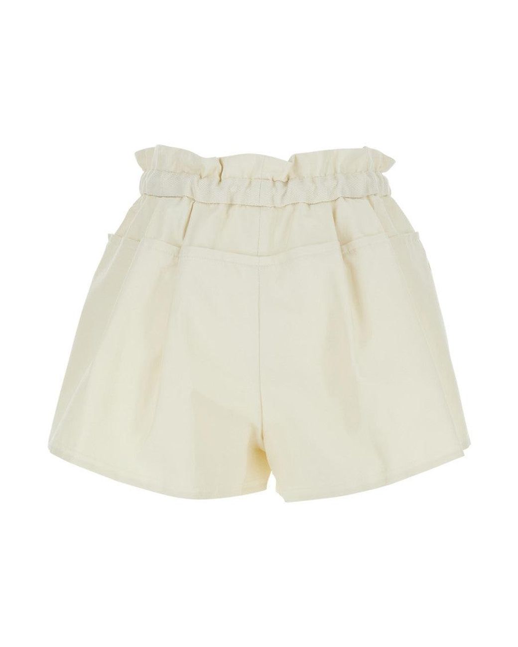 Moncler White Solid Shorts