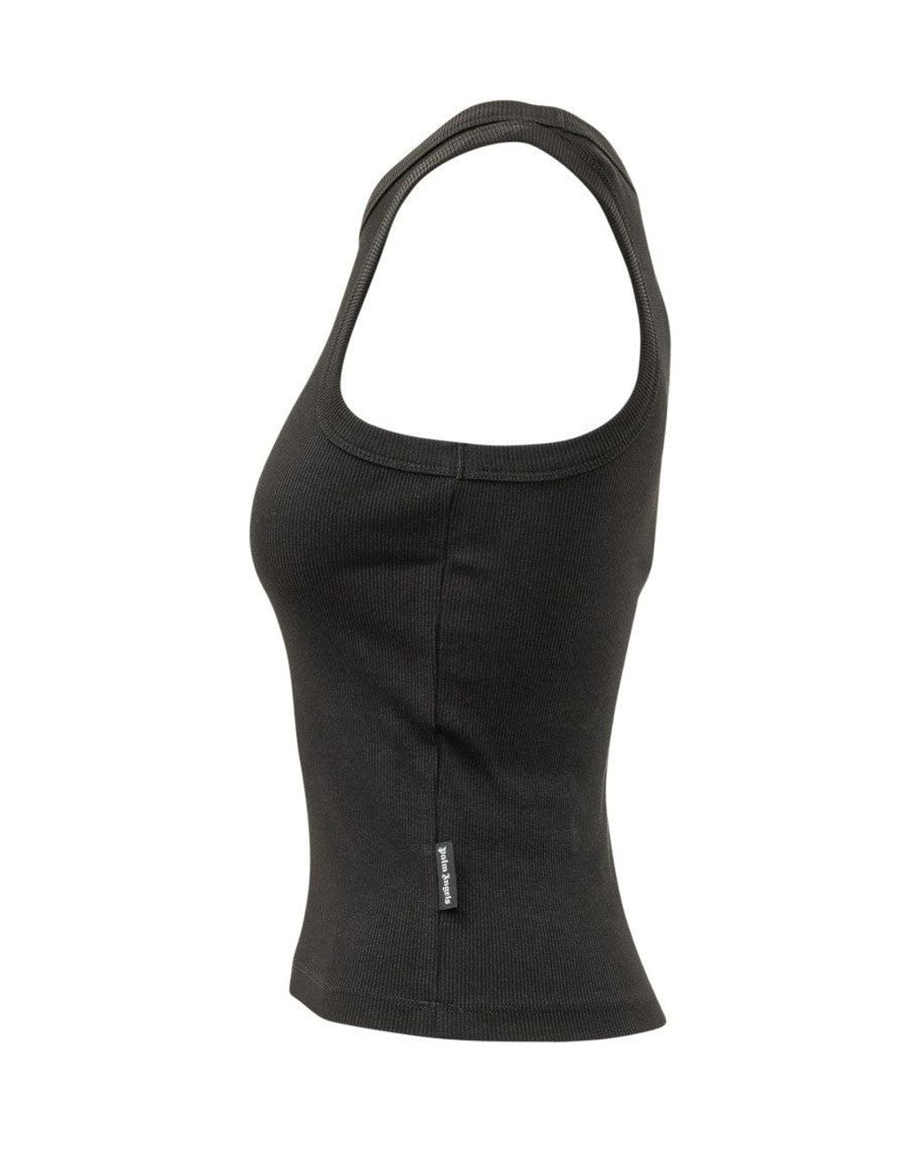 Palm Angels Black Crew Neck Top