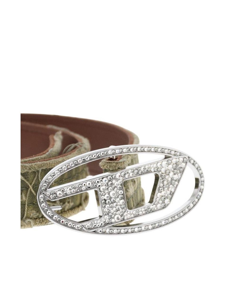 DIESEL Green Distressed Buckle Belt