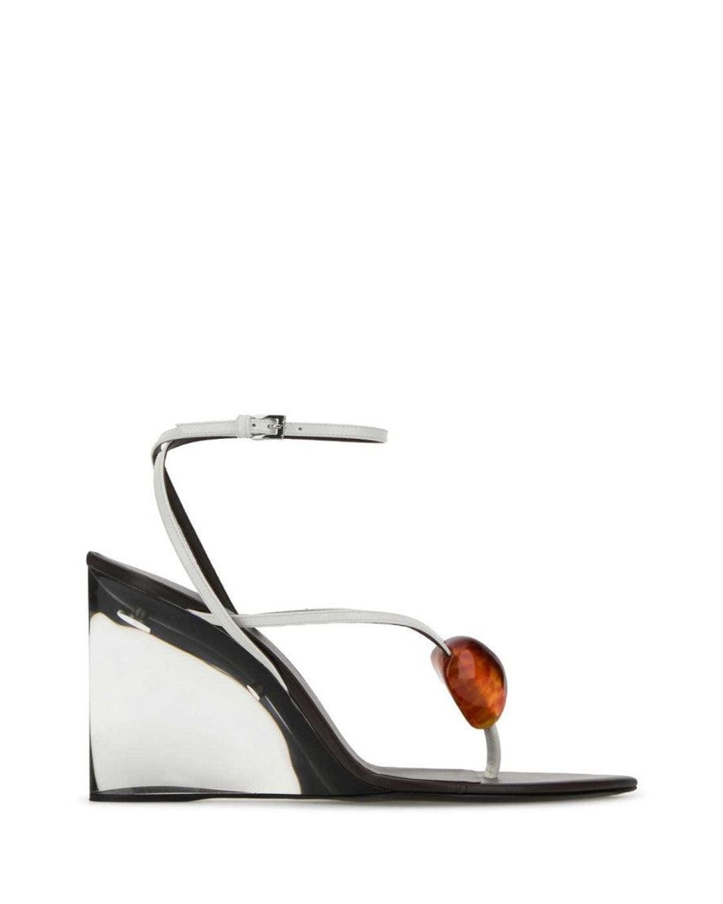 Alaïa White Leather Wedges