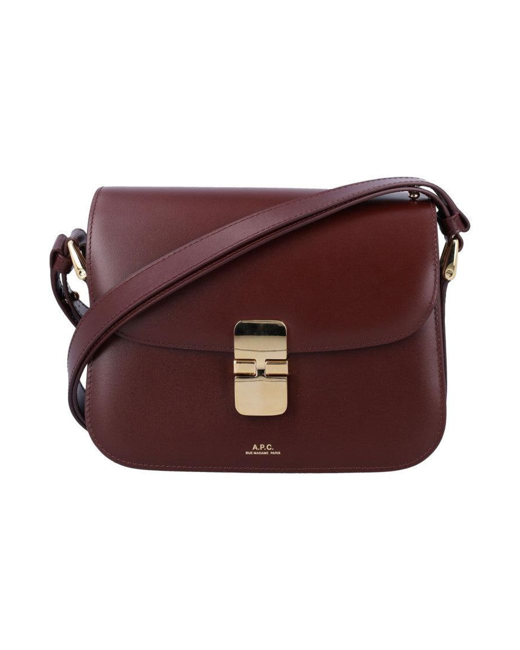 A.P.C. Purple Grace Small Leather Bag