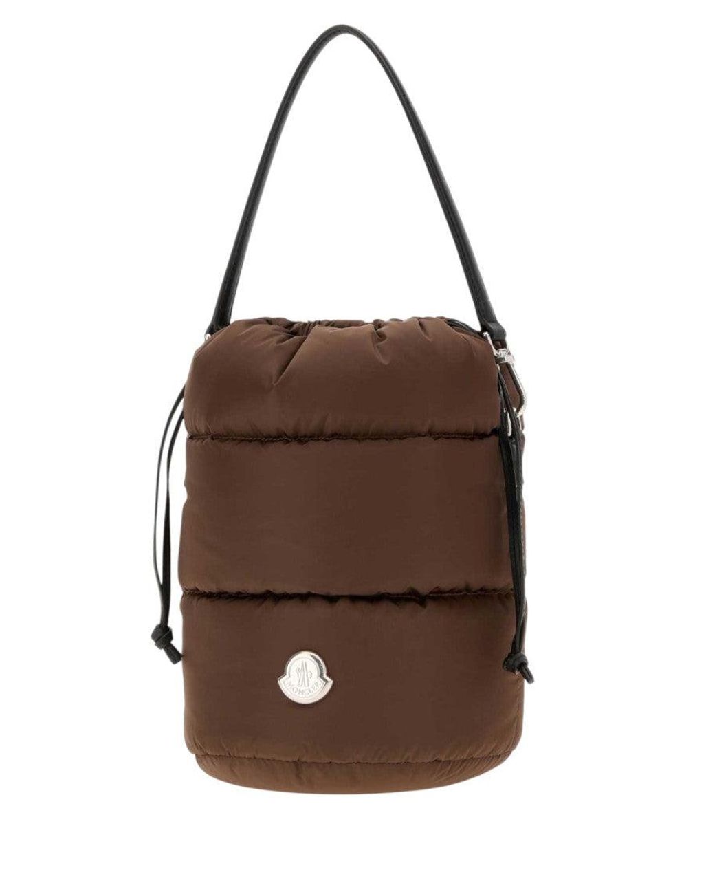 Moncler Brown Nylon Caradoc Bucket Bag