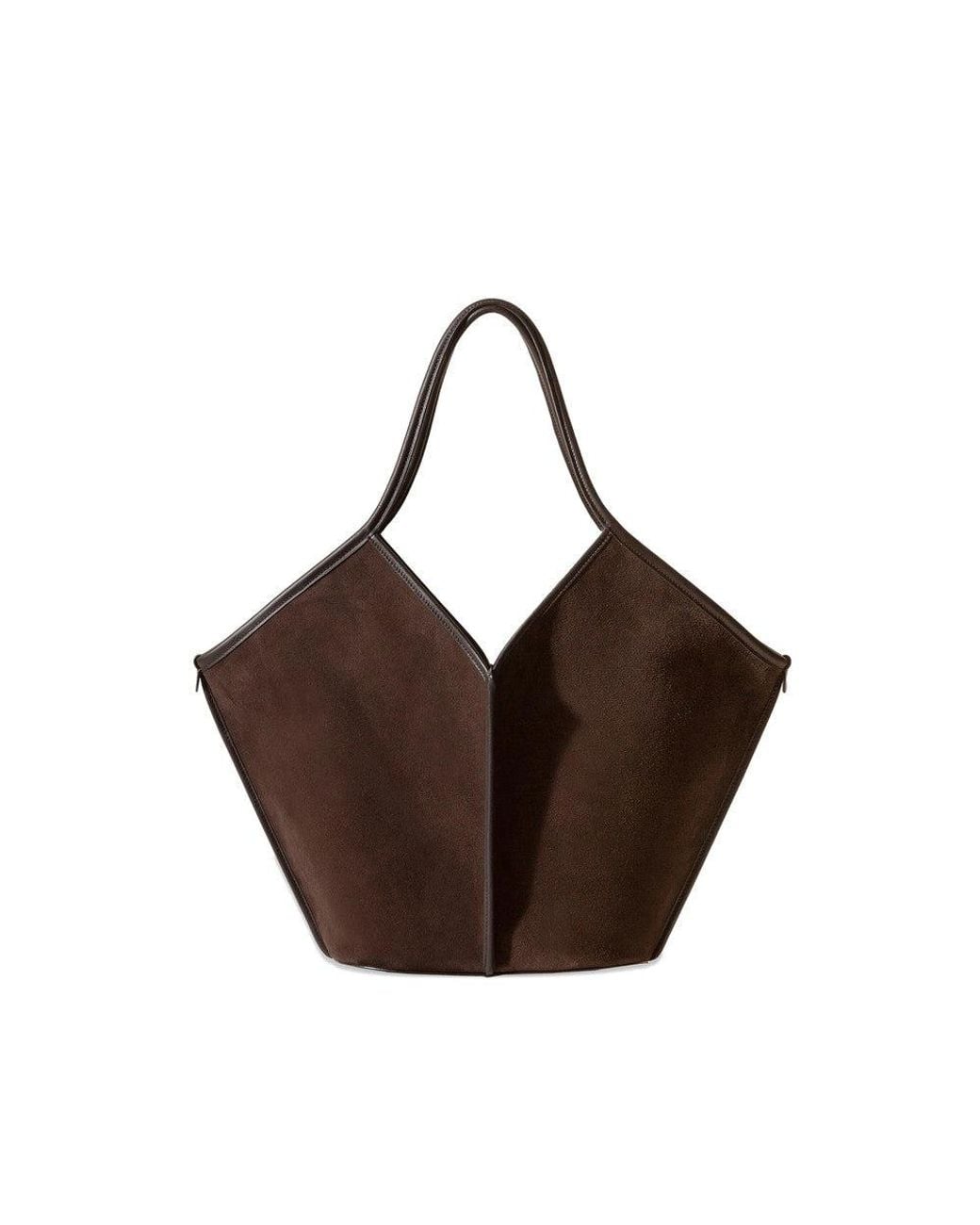 Hereu Brown Dark Suede Large Tote