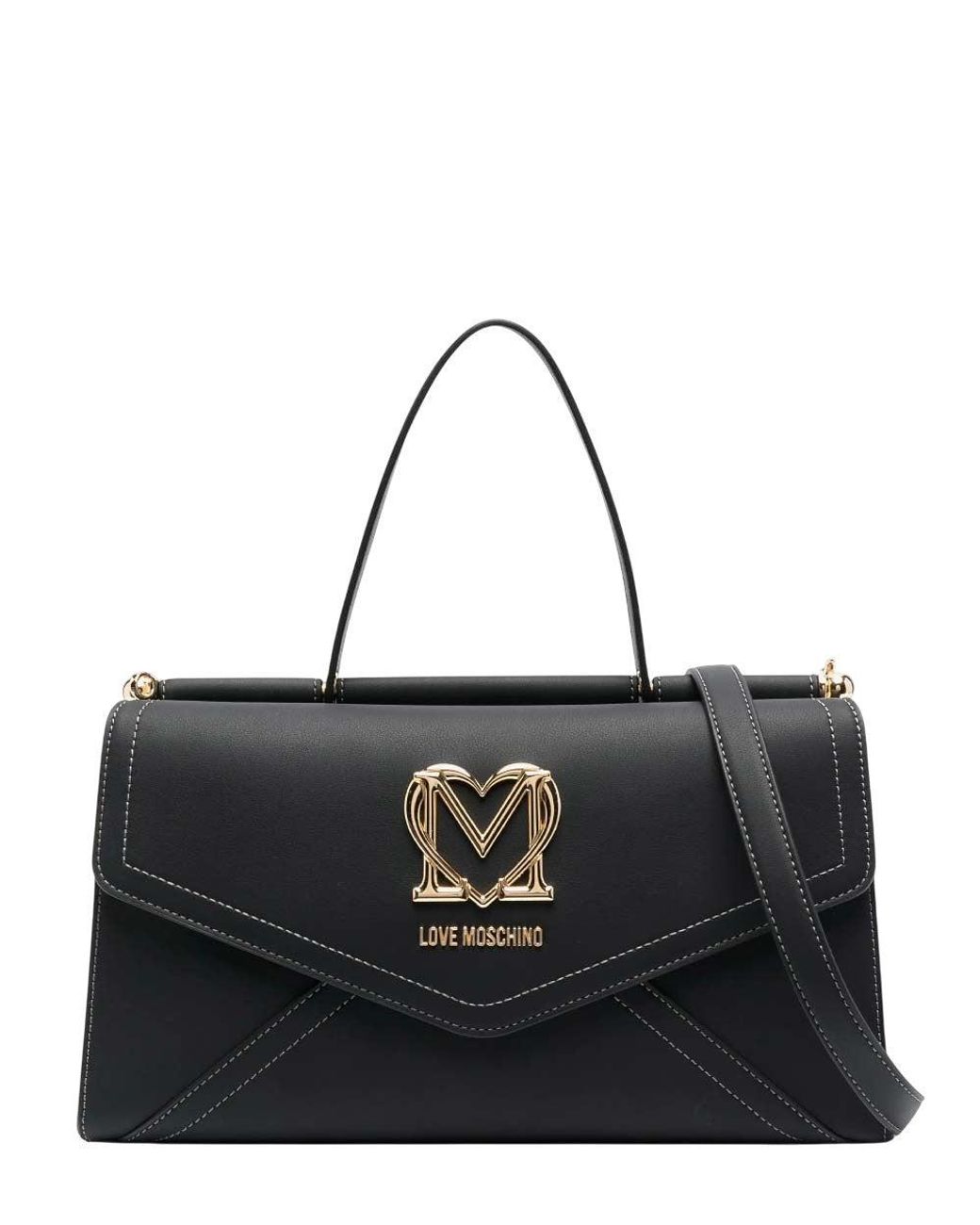 Love Moschino Black Logo Medium Satchel