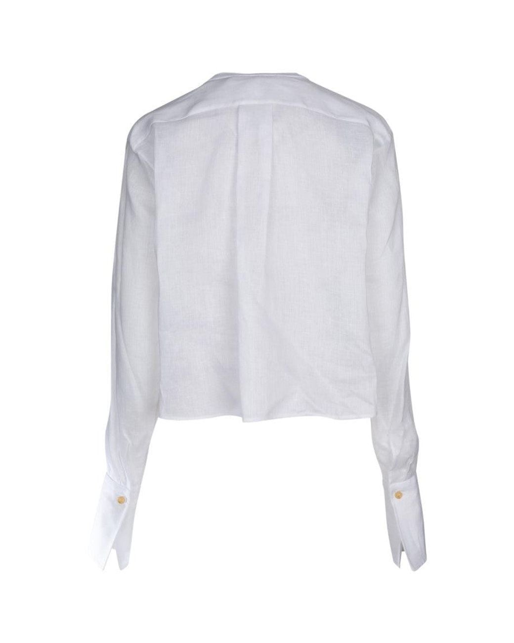 Ermanno Scervino White Regular Embroidered Shirt