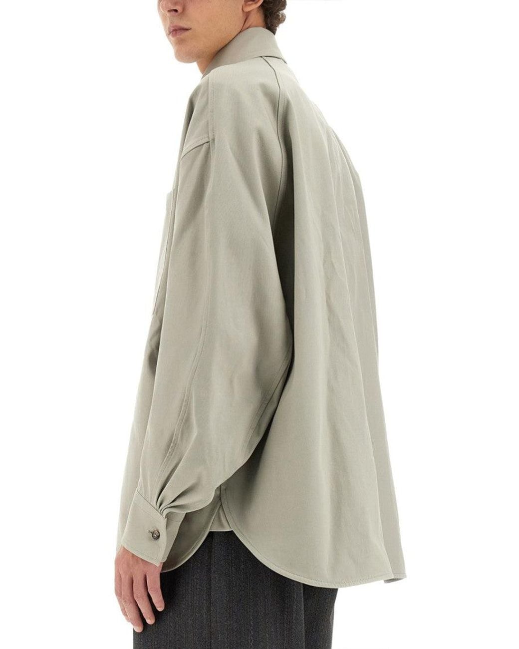 Bottega Veneta Natural Light Solid Overshirt for men
