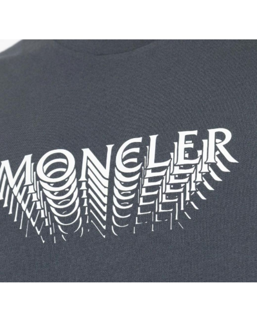 Moncler Blue Crew Neck T-Shirts for men