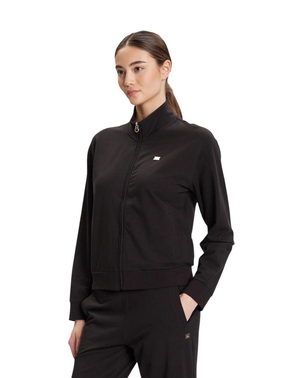 EA7 Black Logo Tracksuit