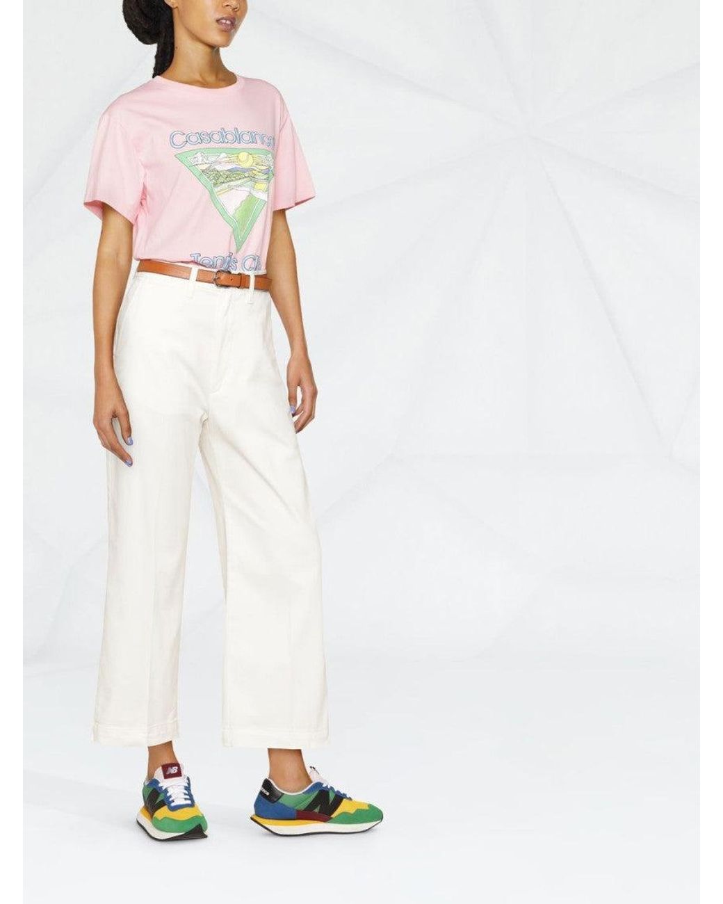 Polo Ralph Lauren White Palazzo Trousers