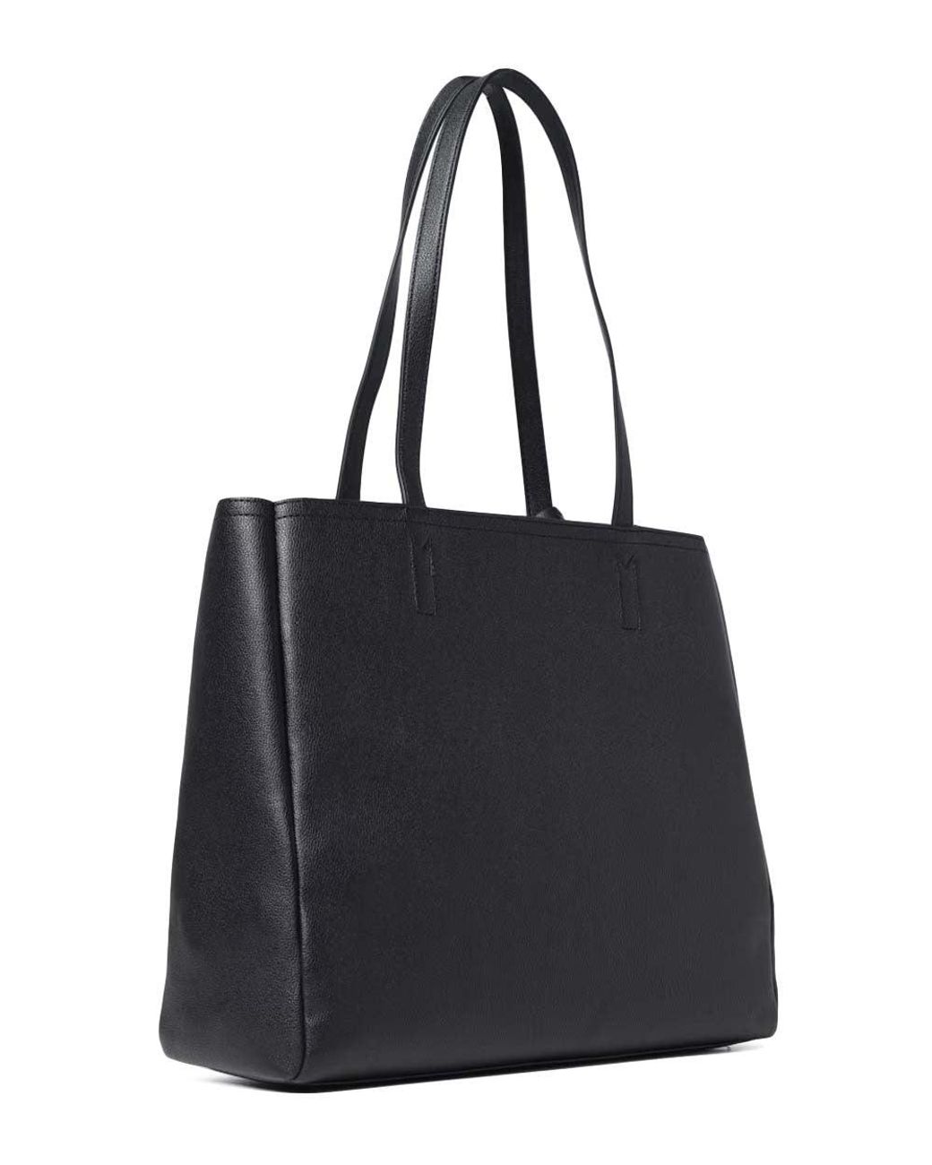 Love Moschino Black Logo Plaque Large Tote