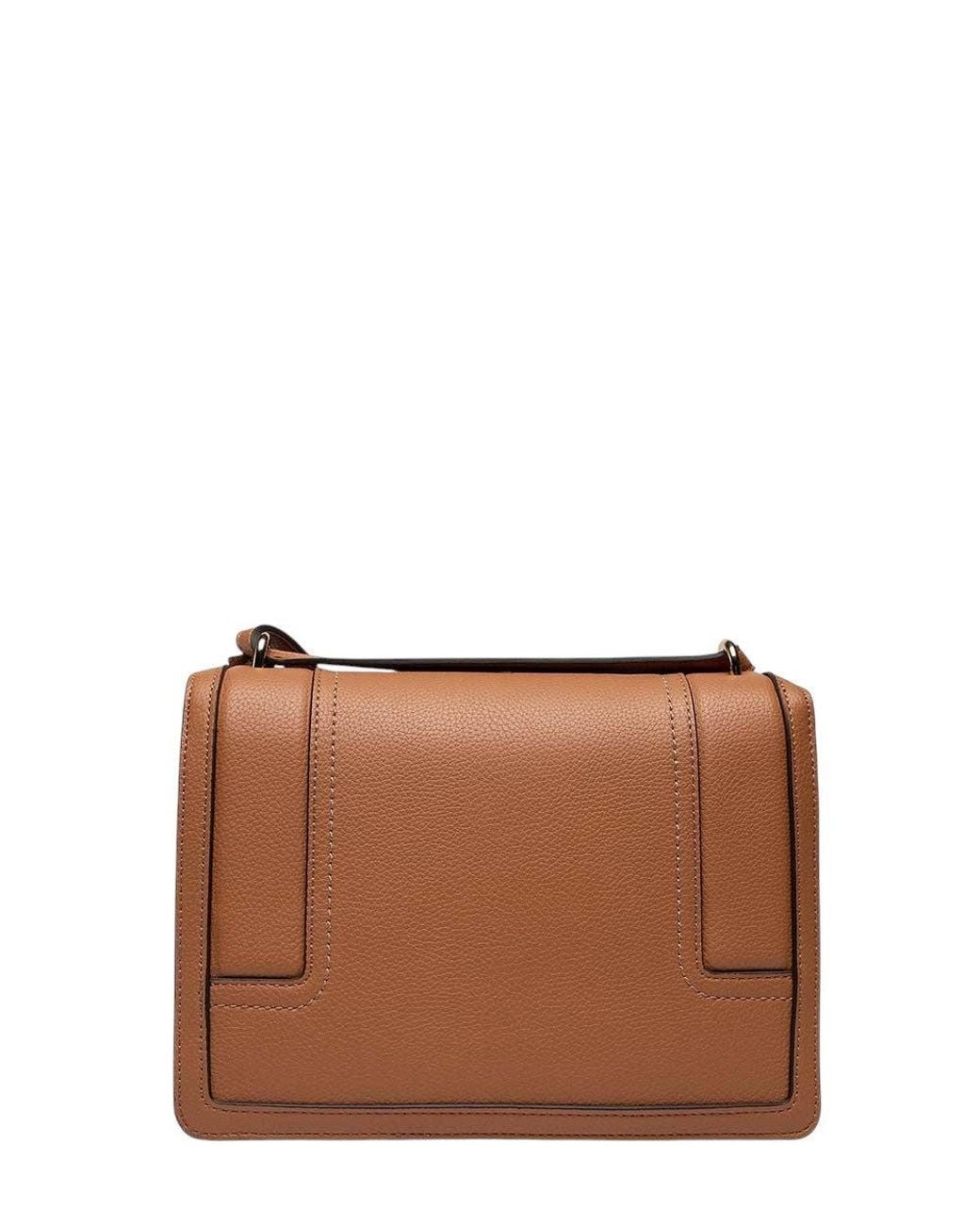 Love Moschino Brown Logo Medium Crossbody Bag