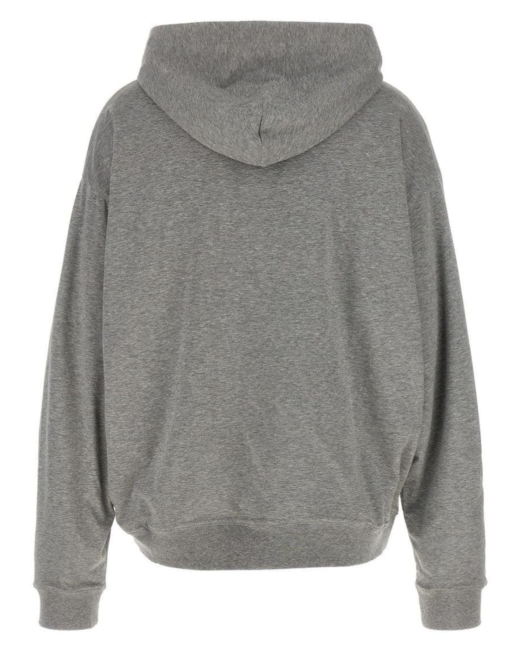 Miu Miu Gray Logo Zip Up Hoodie