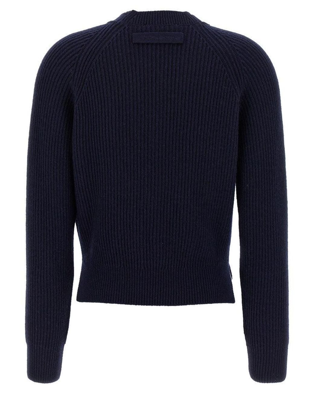 Victoria Beckham Blue 'Stepped Hem' Cardigan