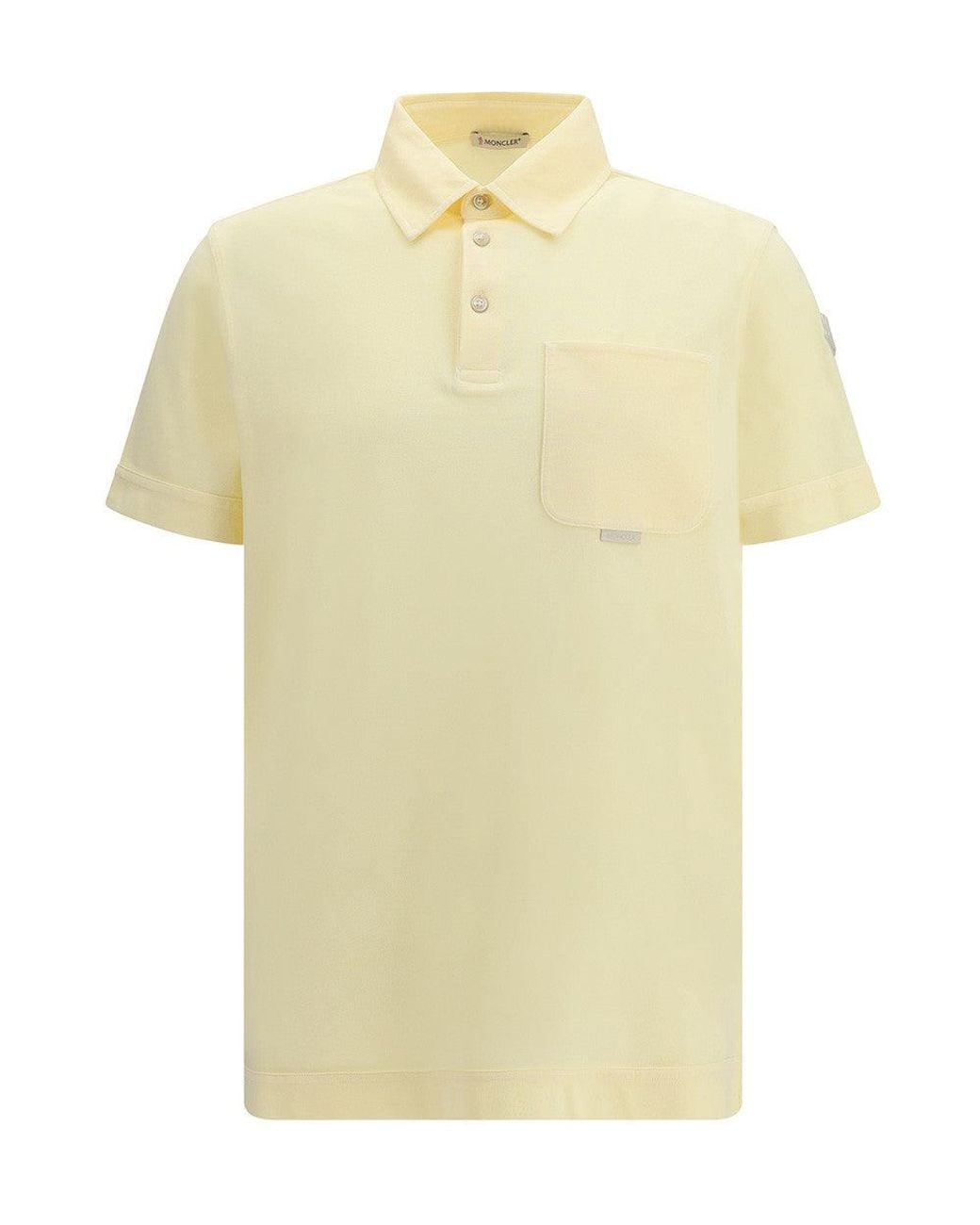 Moncler Yellow Shirt Collar Polo for men
