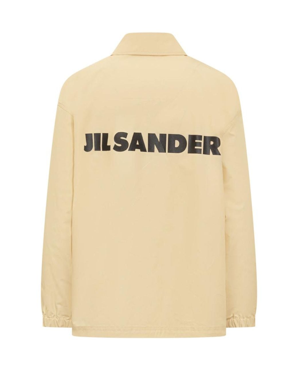 Jil Sander Natural Solid Shirt Collar Jacket