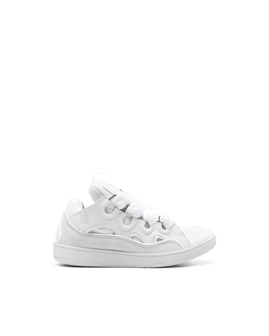 Lanvin White Logo Drag Sneakers for men