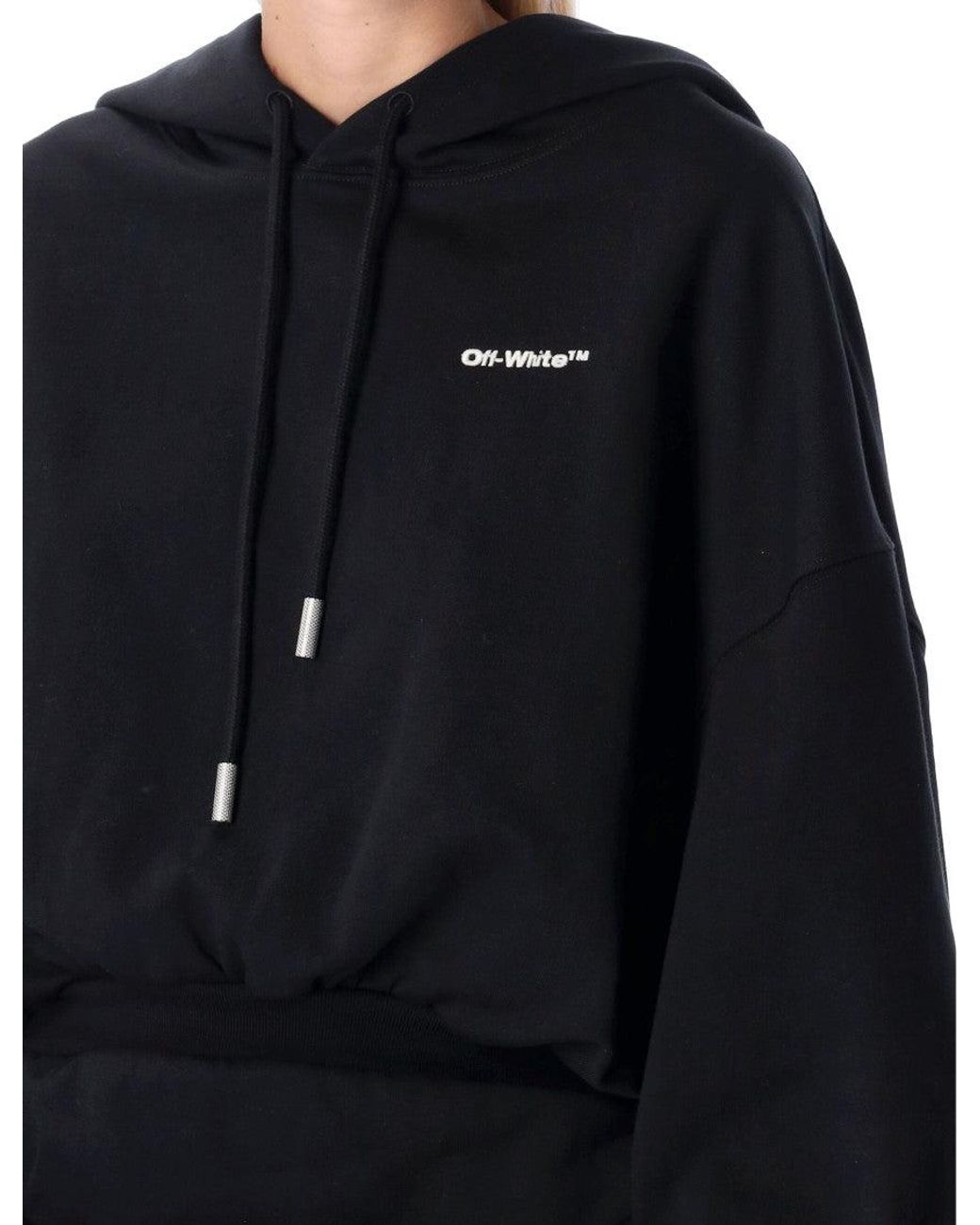 Off-White c/o Virgil Abloh Black Logo Hood Mini Dress