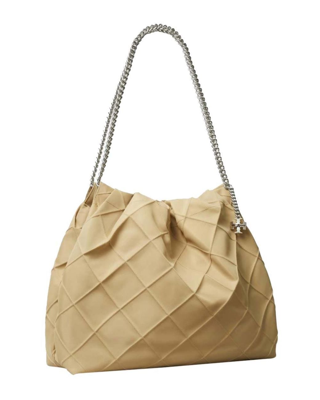 Tory Burch Natural Fleming Large Hobo