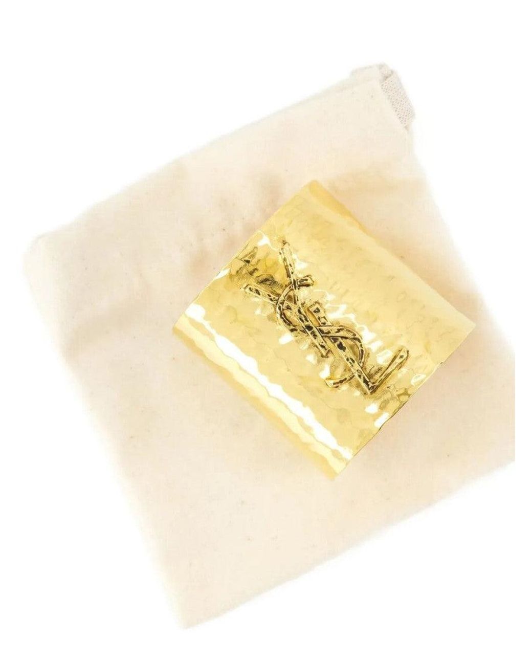Saint Laurent Yellow Golden Cuff Bracelet