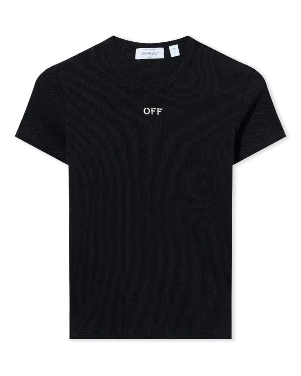 Off-White c/o Virgil Abloh Black Logo Round Neck T-Shirt