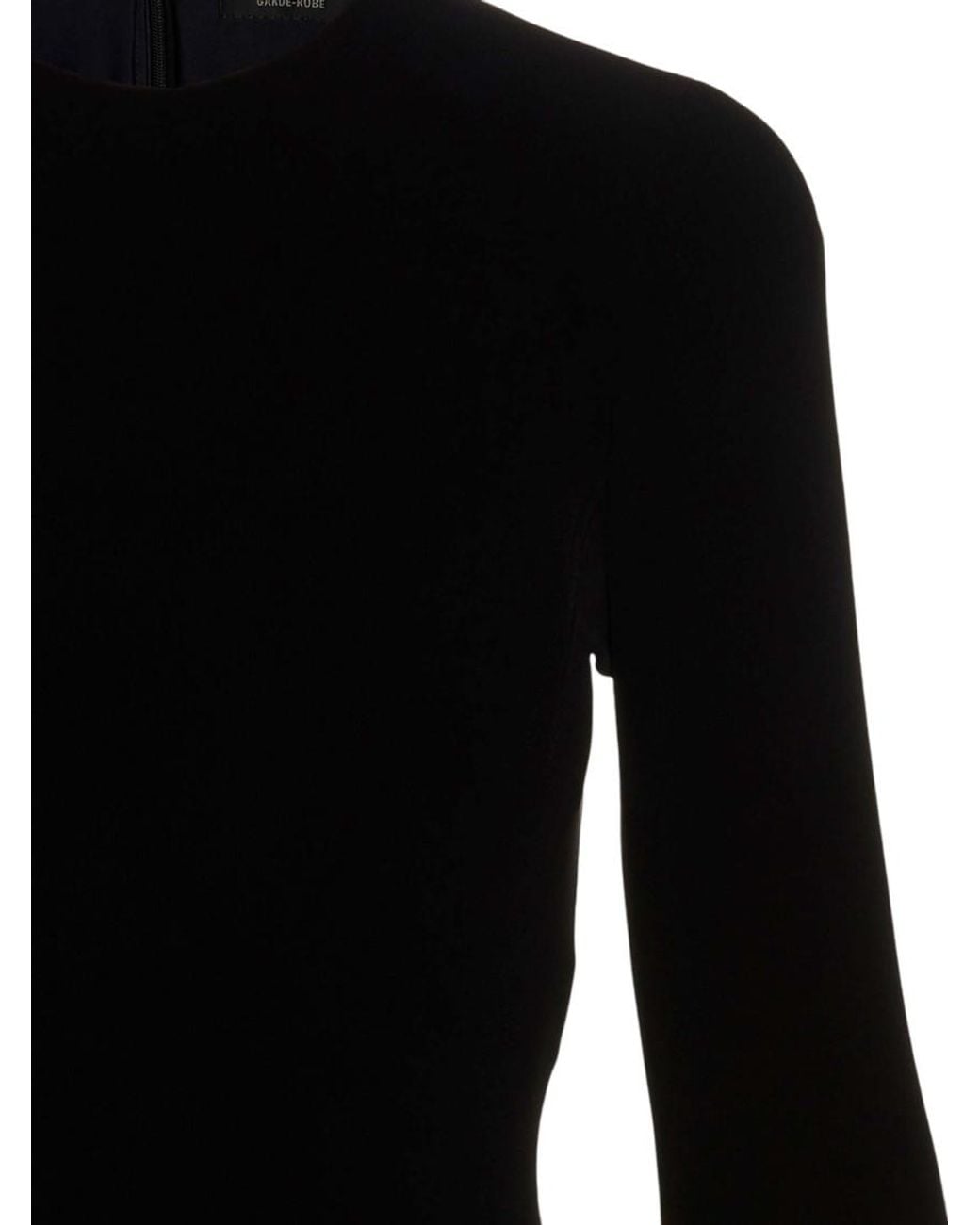 Balenciaga Black Solid Mini Dress