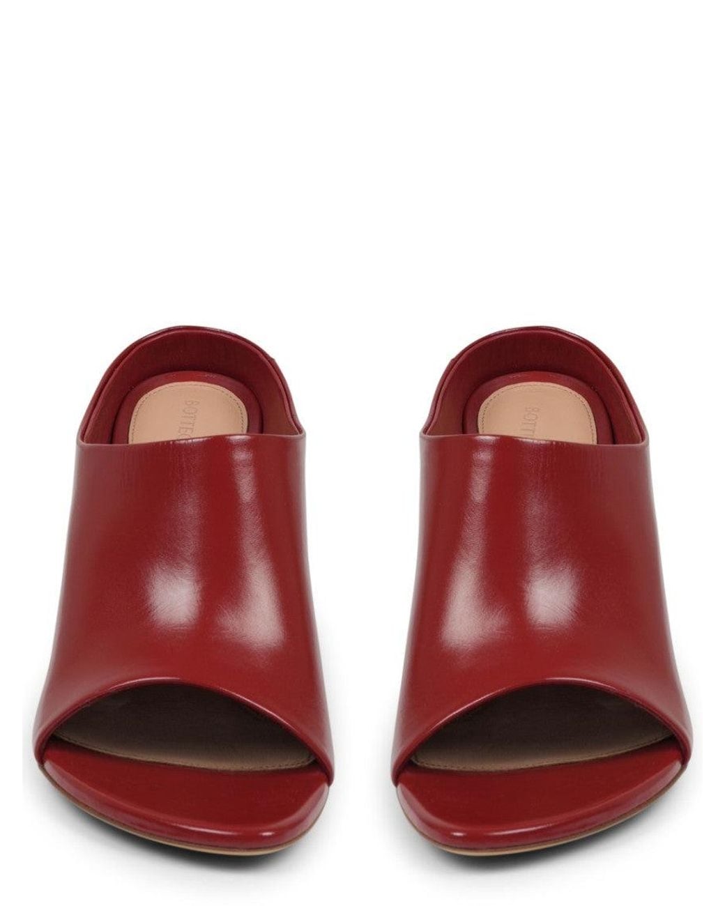 Bottega Veneta Red Solid Mules