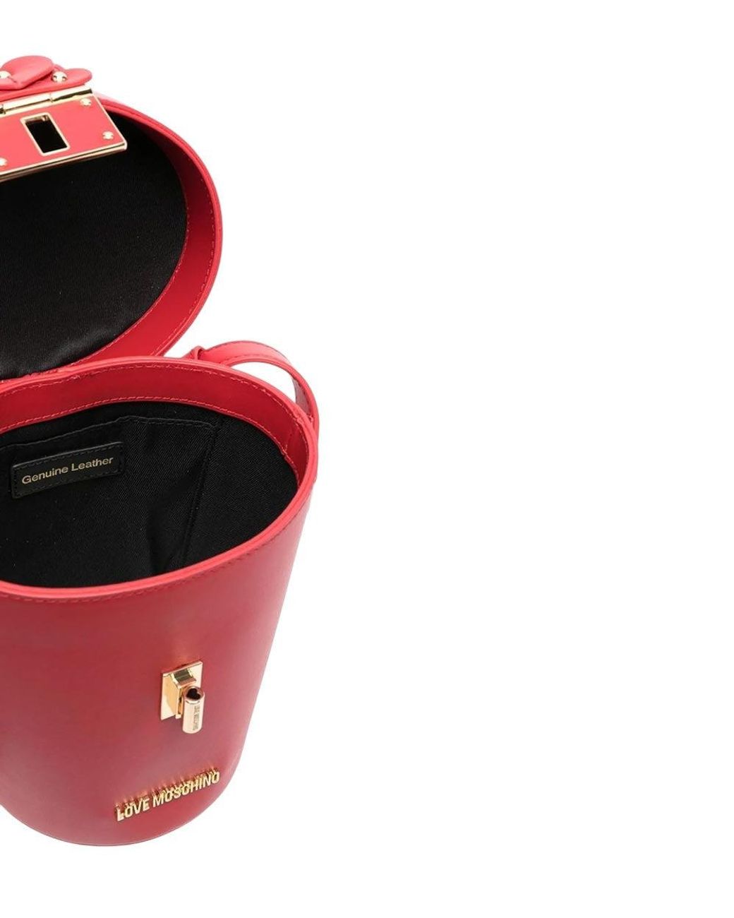 Love Moschino Red Logo Mini Bucket Bag