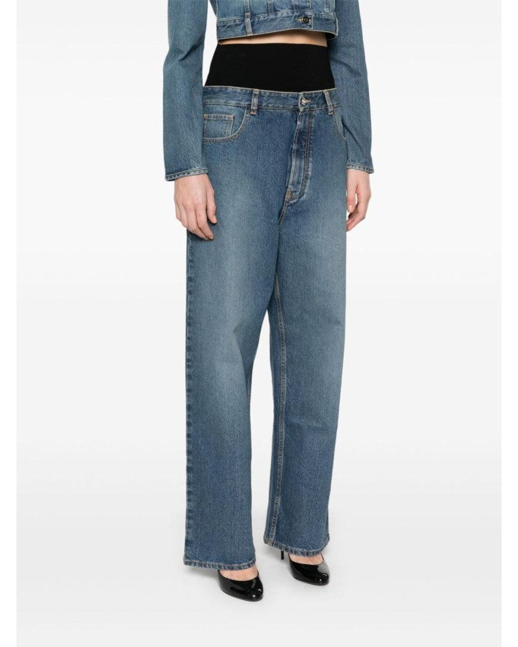 Alaïa Blue Wide Leg Jeans