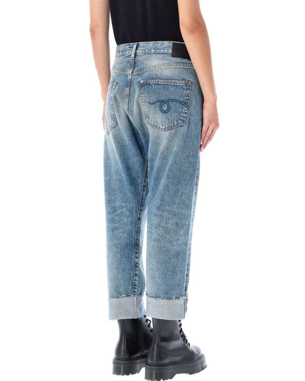 R13 Blue Crossover Jeans