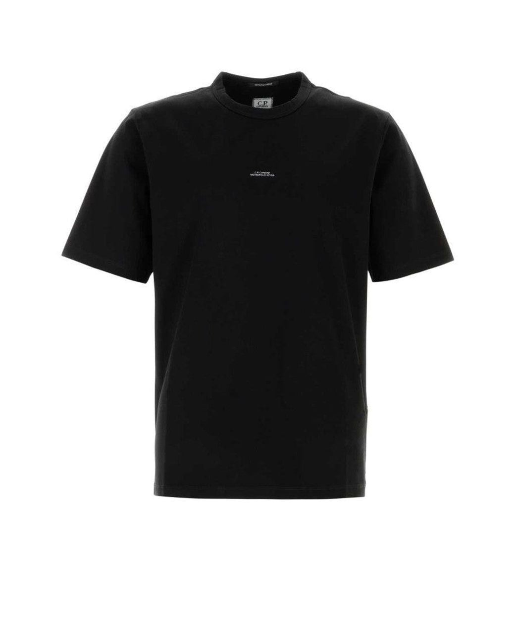 C P Company Black Crew Neck T-Shirt for men