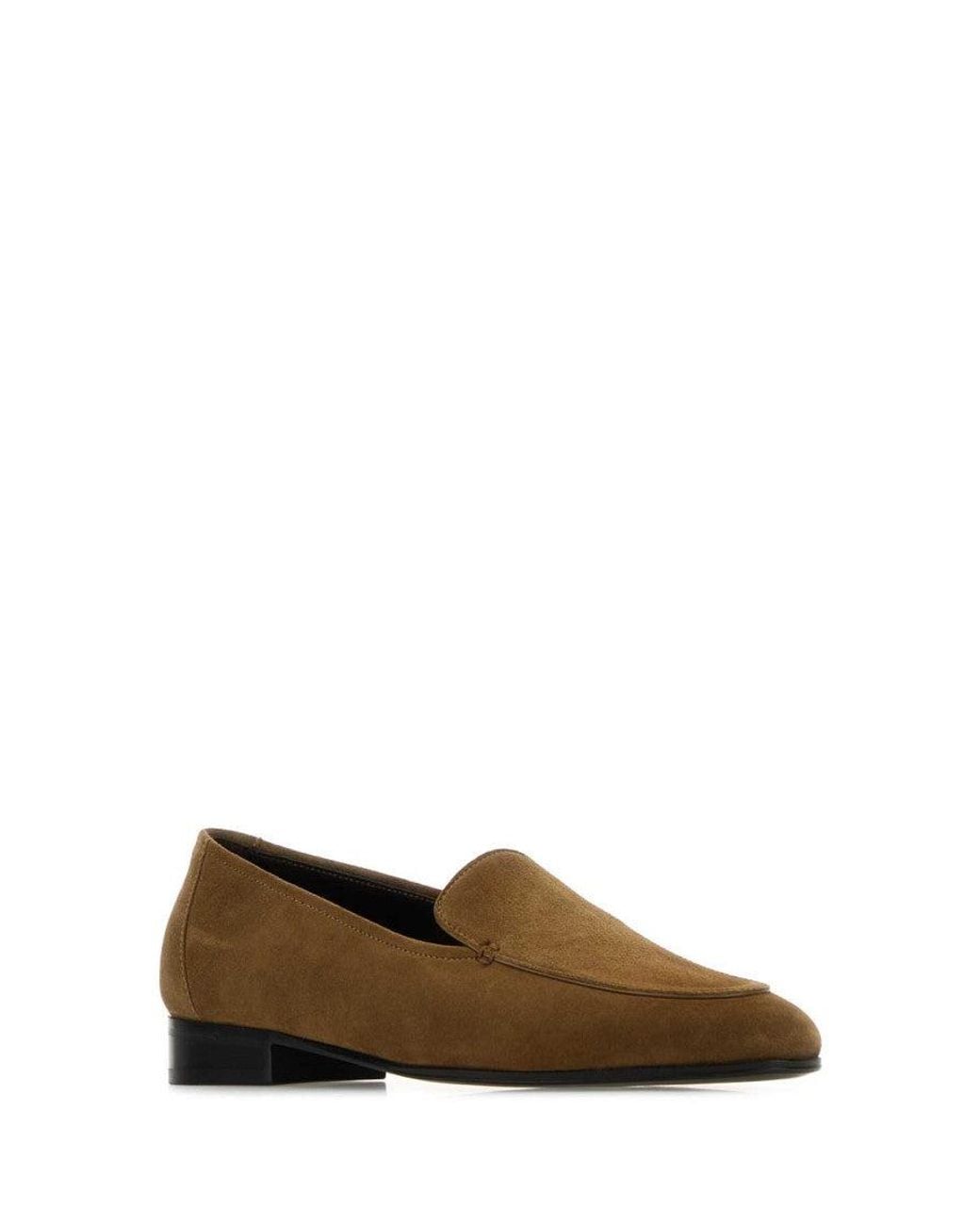 The Row Brown Slip On Loafers