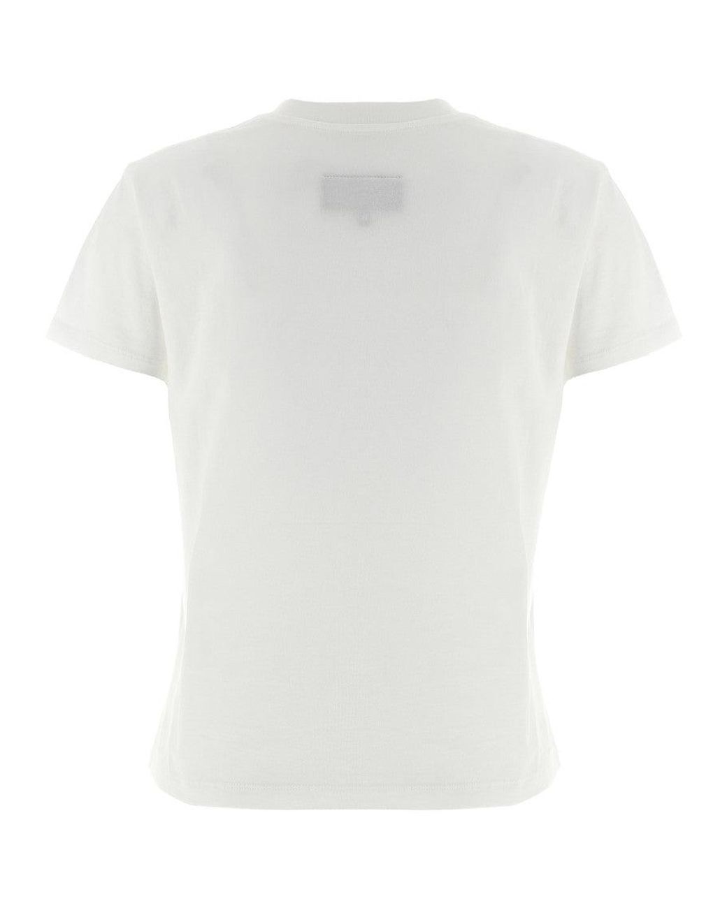MM6 by Maison Margiela White Cotton T-Shirt