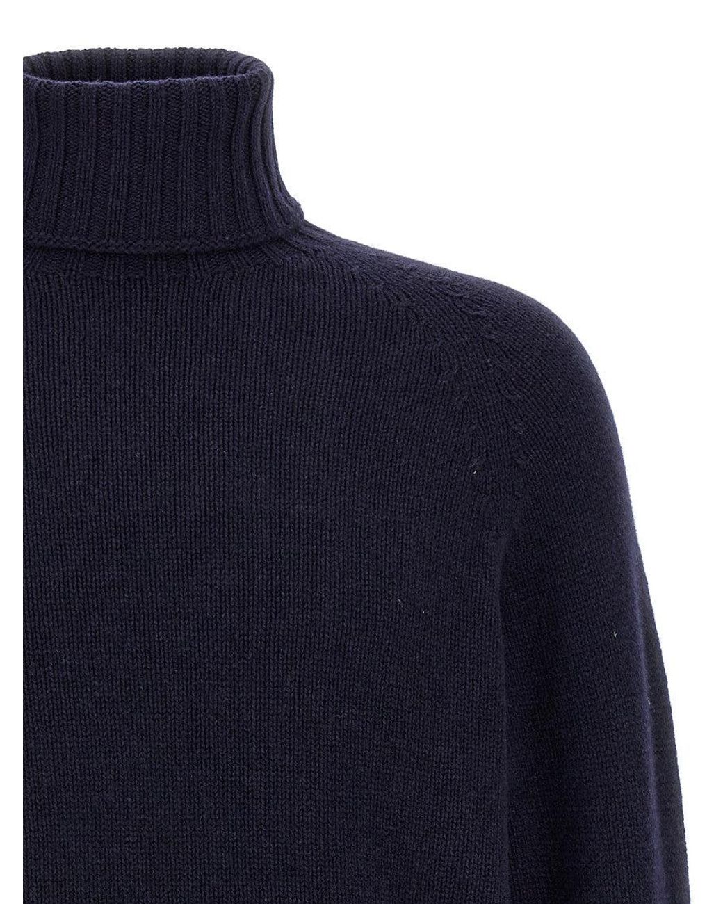 Ma'ry'ya Blue High Neck Sweater for men