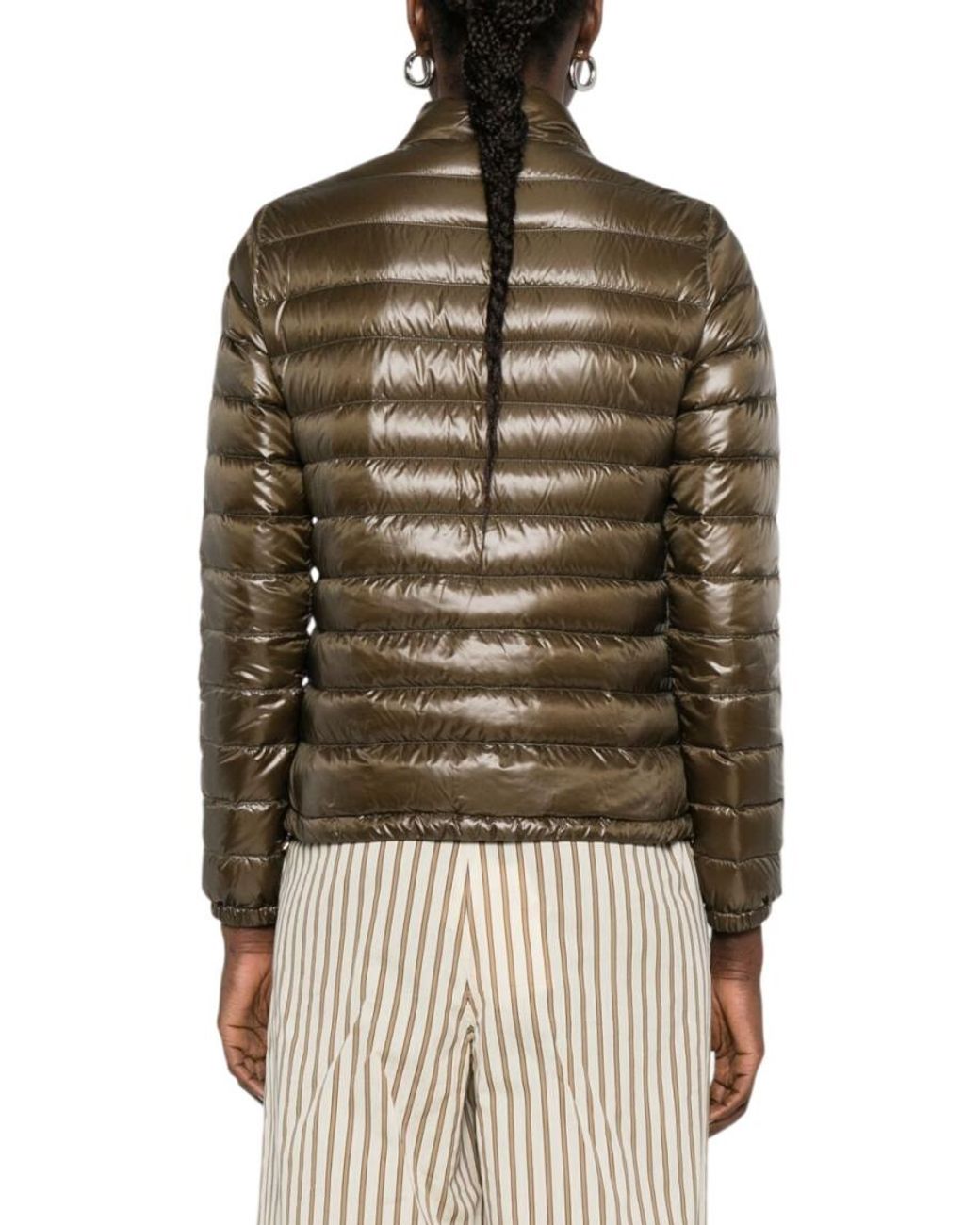Herno Natural Quilted Mock Collar Jacket