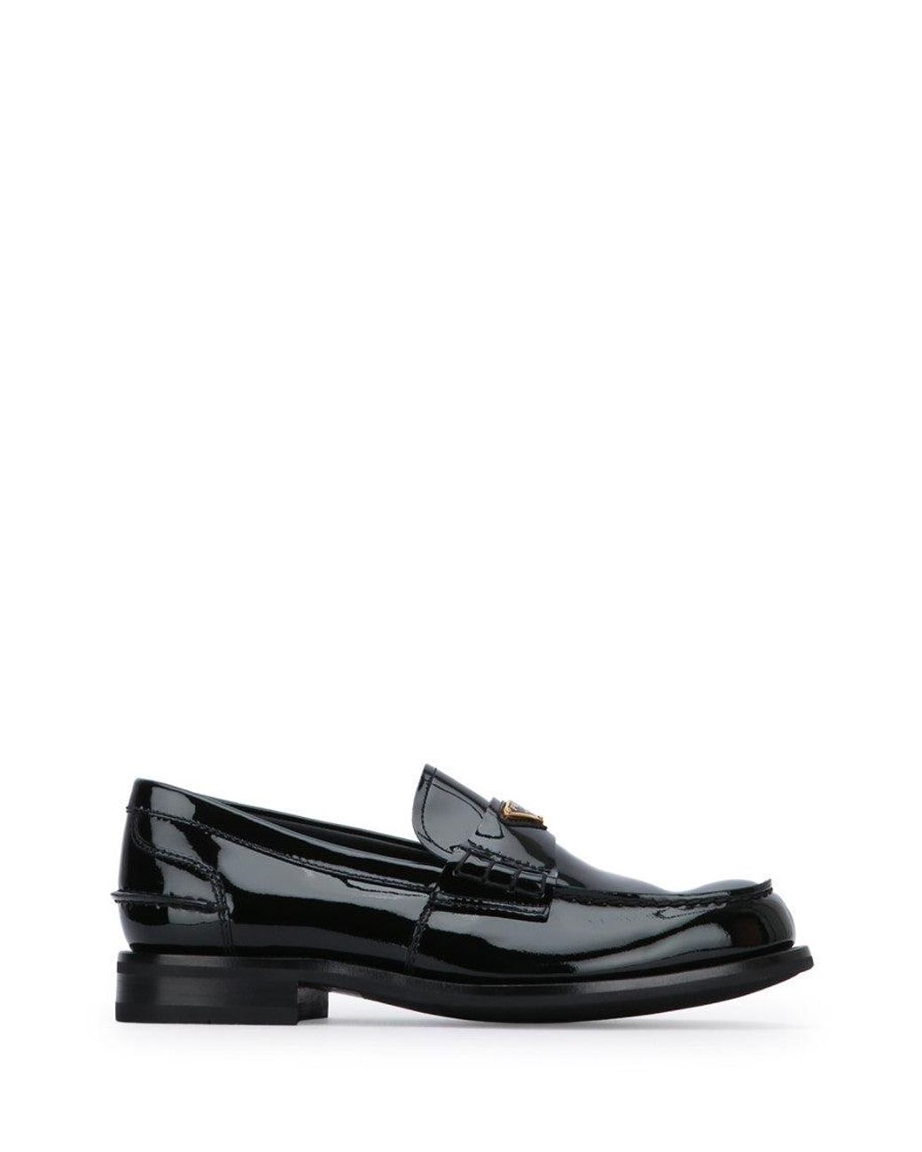 Prada Black Leather Loafers for men