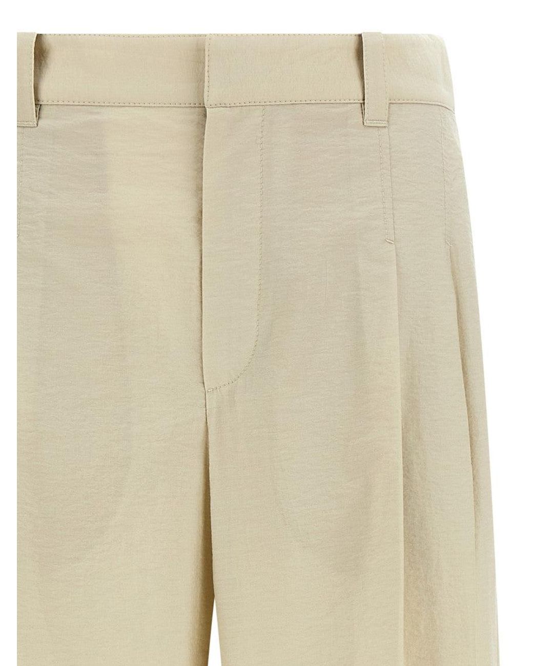 Brunello Cucinelli Natural Cotton Trousers