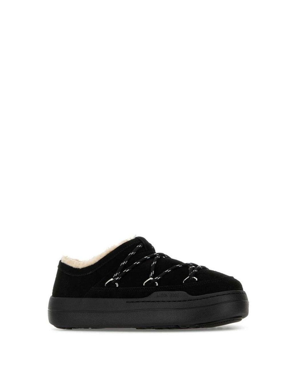 Moon Boot Black Suede Sneakers
