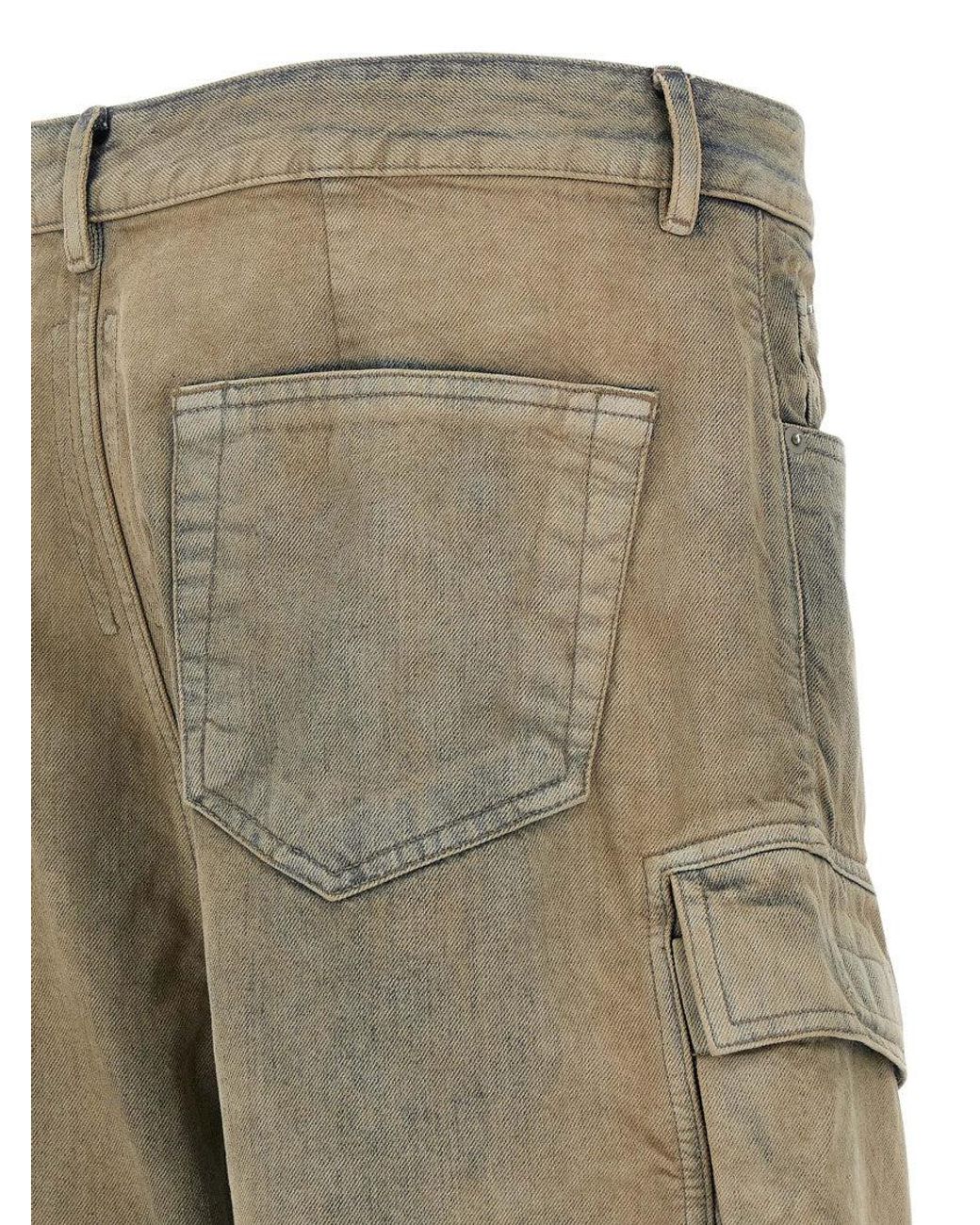 Rick Owens Natural 'Double Cargo' Jeans for men