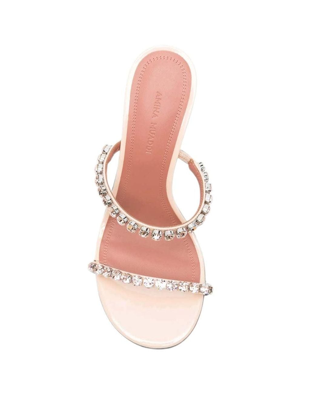AMINA MUADDI Pink Embellished Gigi Heels