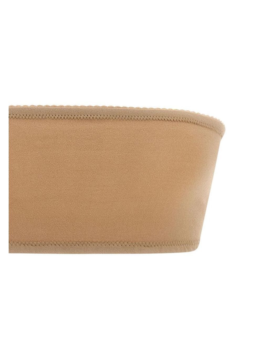 Maison Margiela Natural Strapless Crop Top