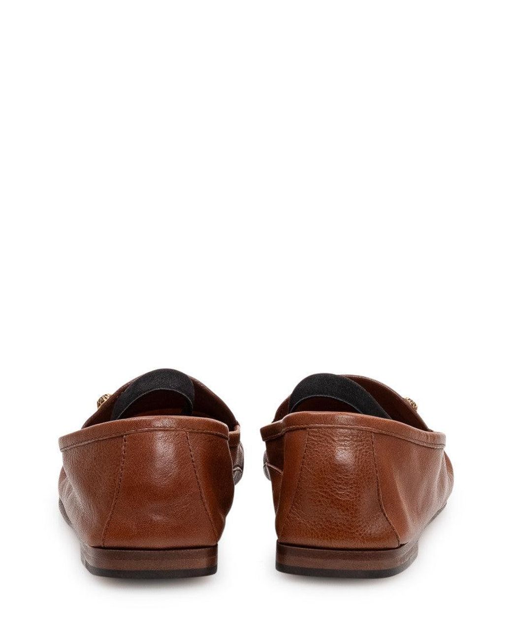 Versace Brown Metallic Front Loafers