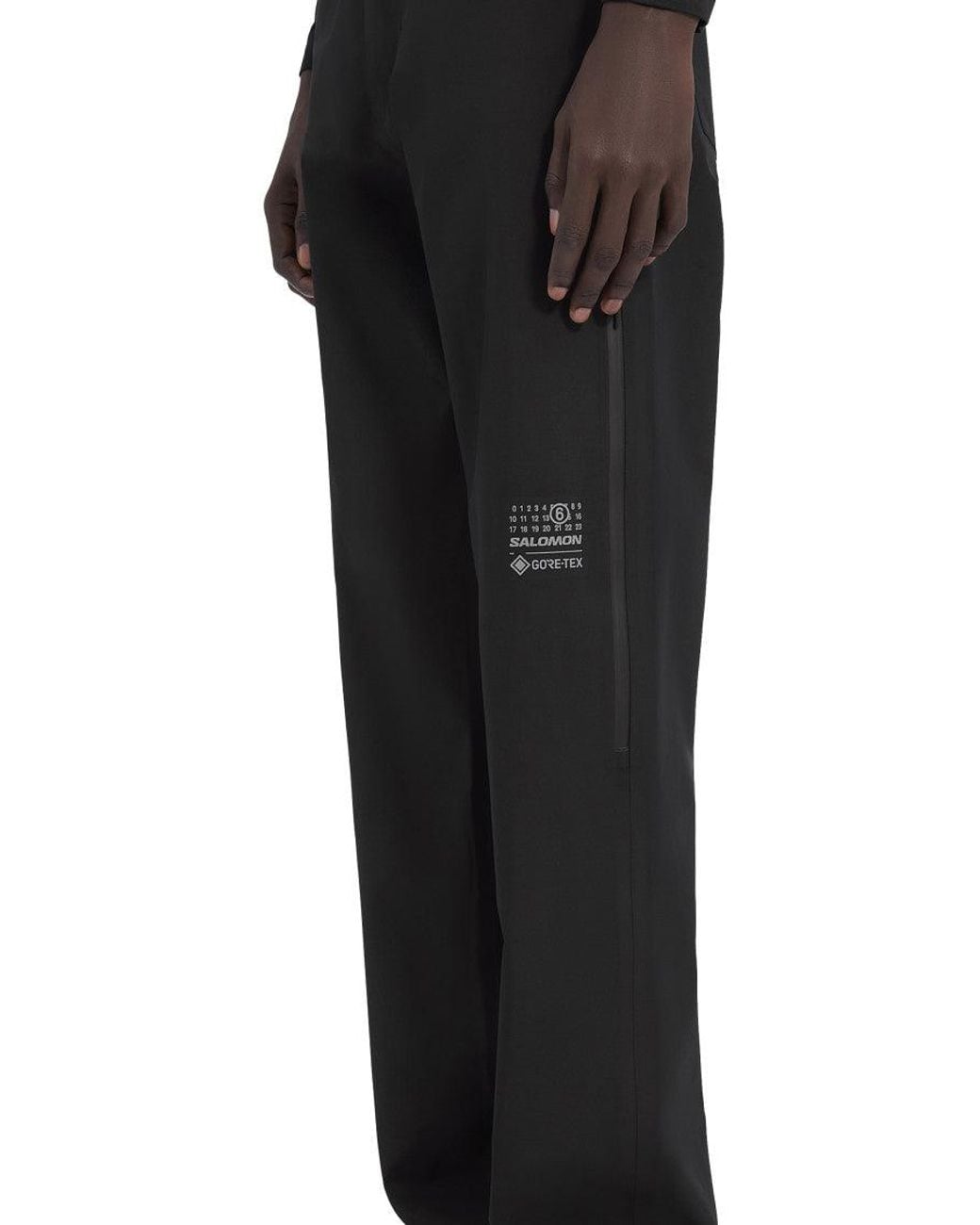 MM6 by Maison Margiela Black Logo Print Pant for men