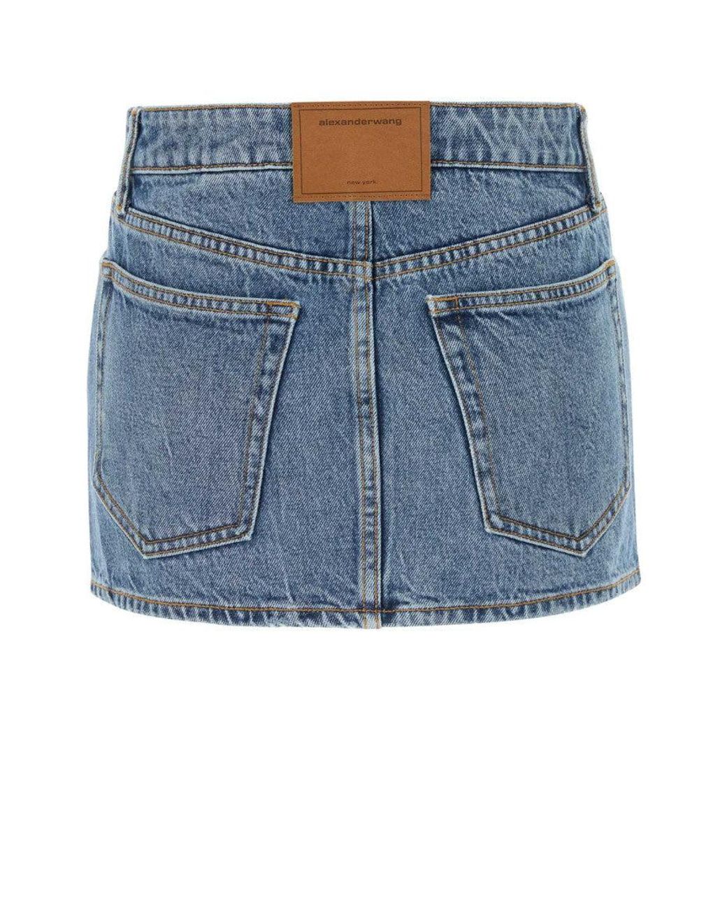Alexander Wang Blue Prestyle Mini Skirt